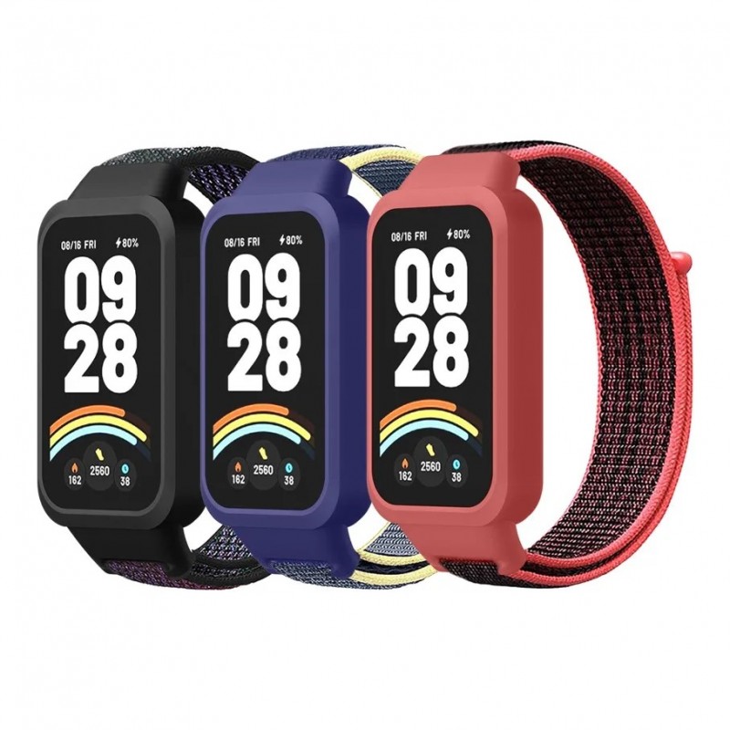 Ремінець для Xiaomi Mi Band 9 Active Nylon Pink Sand