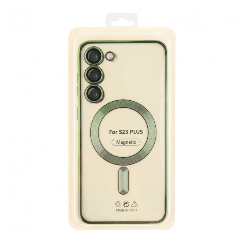 Чохол TPU Metallic Full Camera with Magsafe для Samsung Galaxy S23+ 5G (S916) Gold