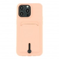 Чохол TPU Colorfull Pocket Card для iPhone 15 Pro Max Pink Sand