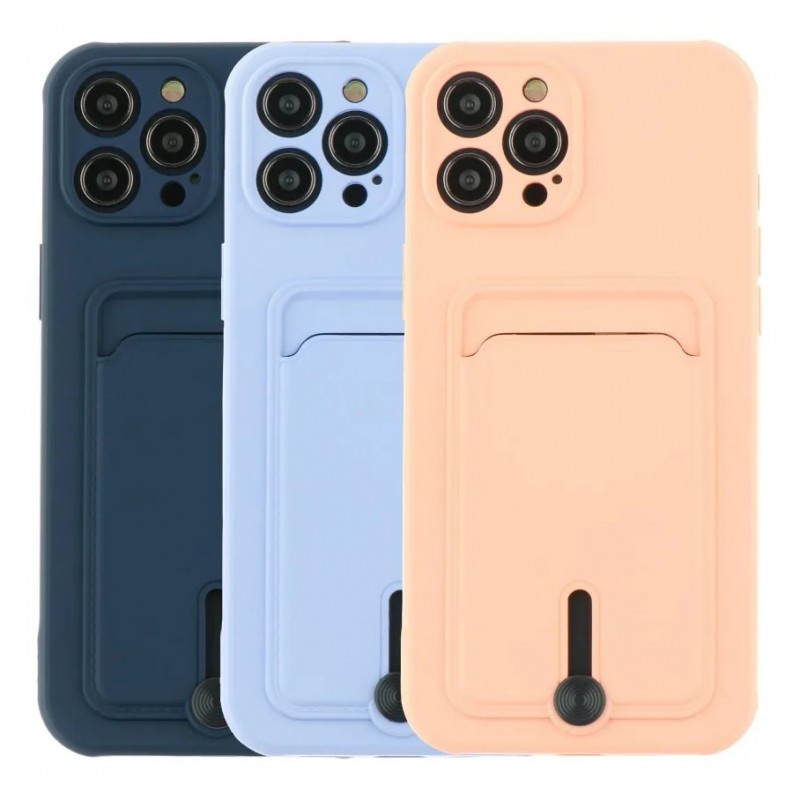 Чохол TPU Colorfull Pocket Card для iPhone 12 Pro Max Elegant Purple