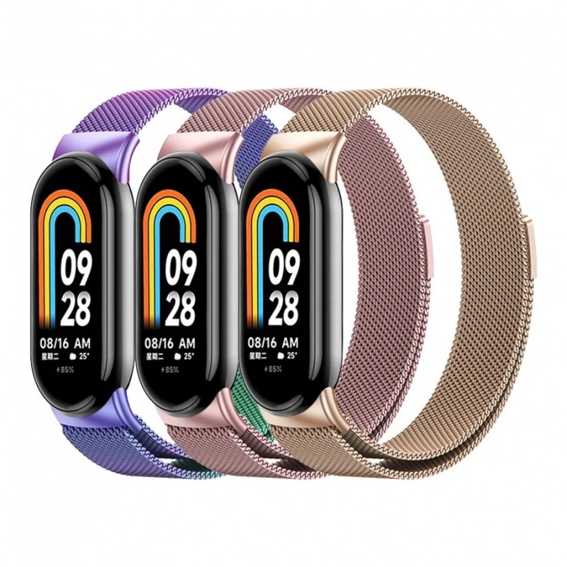 Ремінець для Xiaomi Mi Band 8/9/10 Milanese Loop Gold