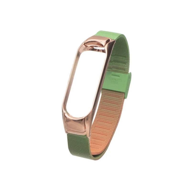 Ремінець для Xiaomi Mi Band 3 / 4 Milanese Loop Gradient Колір 05. Блакитно-Зелений