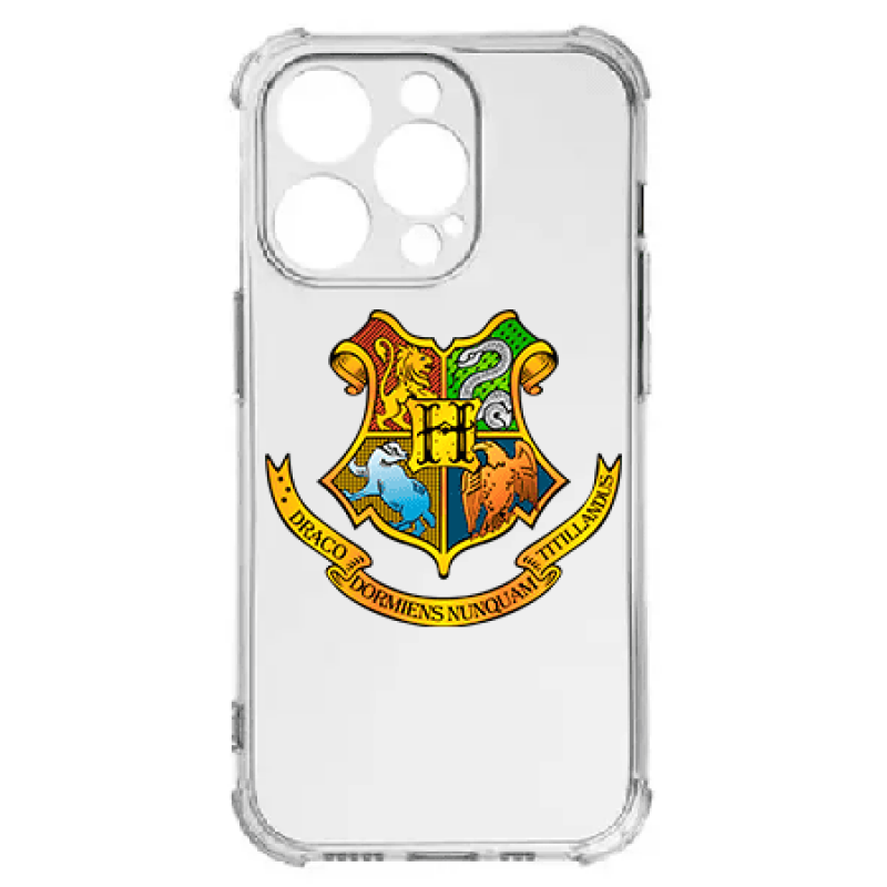 Прозорий протиударний чохол з кутиками для iPhone 15 Pro Max Max Принт: Гаррі Поттер Хогвордс