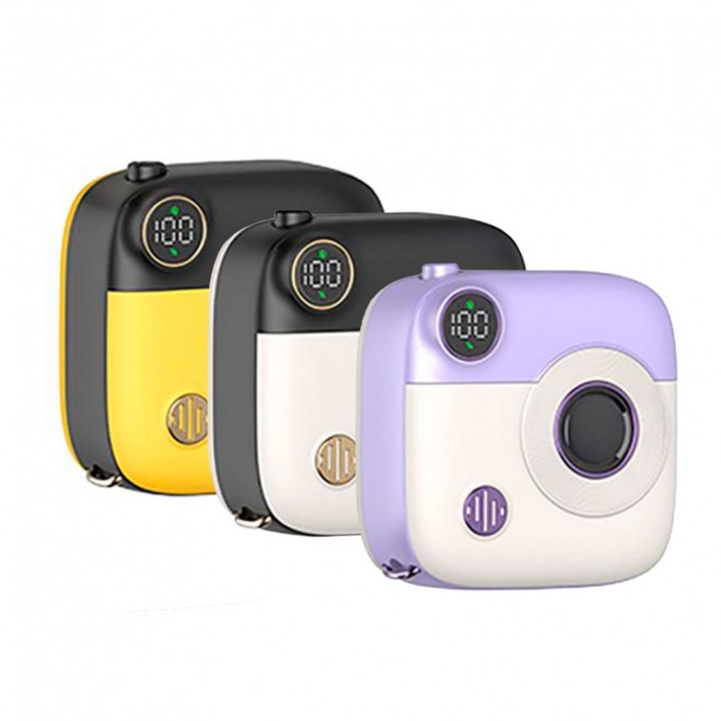 Універсальна Мобільна Батарея Power Bank XO PR223 Magnetic 15W mini camera digital display 10000mAh Фiолетовий+бiлий