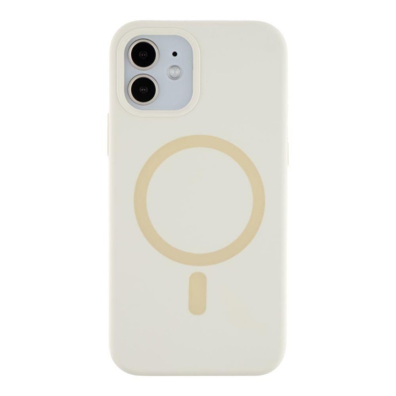 Чохол Glow Силіконовий Софтач з Магсейф для iPhone 12/12 Pro Колір Antique white
