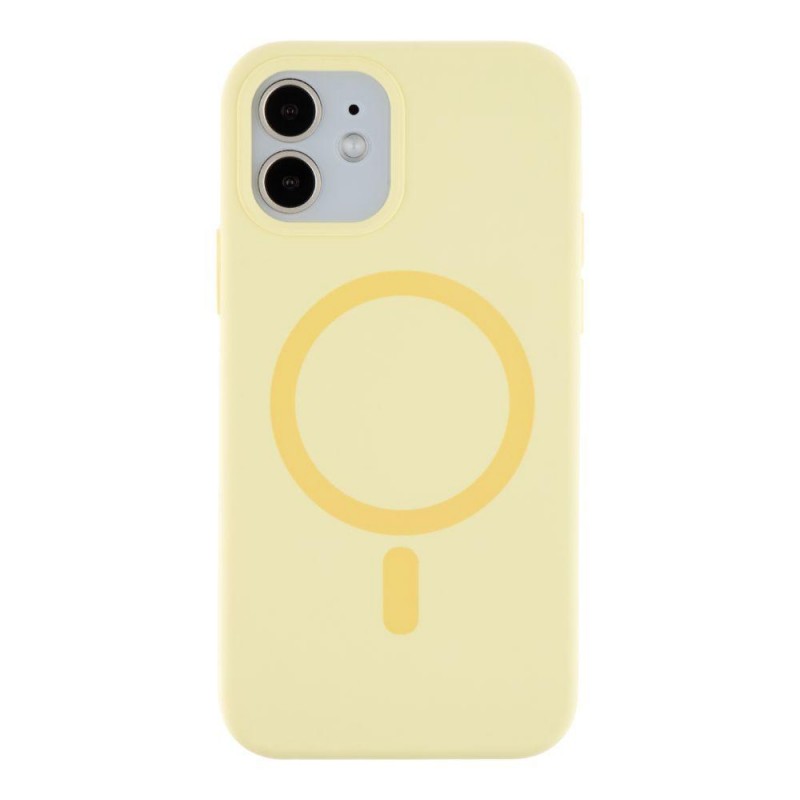 Чохол Glow Силіконовий Софтач з Магсейф для iPhone 12/12 Pro Колір Yellow