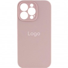 Чохол Silicone Case Full Size with Frame для iPhone 14 Pro Колір 19.Рожевий пісок