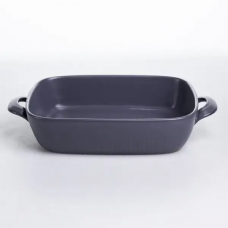 Форма для випікання порцелянова з ручками прямокутна 23х17х5 см чорний KS-644