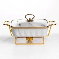 Мармітниця порцелянова 1 л на підставці з підігрівом 31х16х11 см ML-77A-11