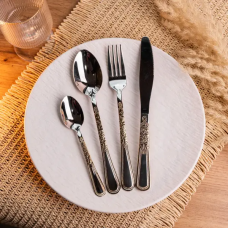 Набір столових приборів із нержавіючої сталі на 6 персон столова виделка ложка ніж в подарунковій упаковці HP-16978-24