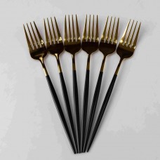 Набір столових виделок 6 штук із нержавіючої сталі 21.5 см вилки кухонні столові прилади HP-16978-19