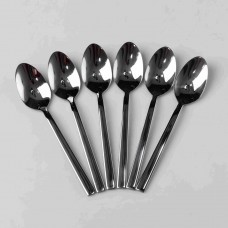 Набір чайних ложок 6 штук із нержавіючої сталі 14.5 см сріблясті ложки чайні посуд нержавійка десерт кава HP-16978-18