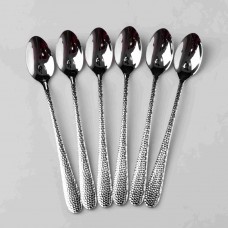 Набір ложок для латте 6 штук з нержавіючої сталі 19 см ложки десертні глянцеві столові прилади HP-16978-08