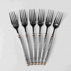 Набір столових виделок 6 штук з нержавіючої сталі 21 см вилки кухонні столові прилади класичний стиль HP-16978-06