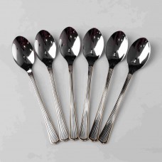 Набір чайних ложок 6 штук із нержавіючої сталі 14.5 см ложки чайні посуд нержавійка десерт кава