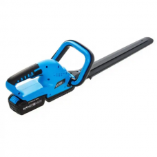 Кущоріз електричний акумуляторний 650 Вт блакитний для догляду за кущами рослинами садом деревами LUGIBL