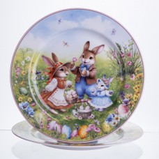 Набір обідніх тарілок Rabbit Family порцелянових 2штуки 25см HP-7323-10