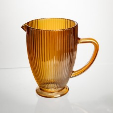 Глечик скляний для напоїв 1,2 л фігурний Бурштиновий HP-19-213