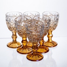 Набір чарок на ніжці 6 штук 50 мл для міцних напоїв скляні Yiwu HP-19-194