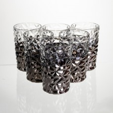 Набір склянок 6 штук 350 мл для лимонадів соку води коктейлів склянки скляні для напоїв Сірий HP-19-183