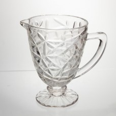 Глек скляний для компоту 1.2 л прозорий ребристий фігурний графин для лимонаду HP-19-163