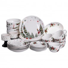 Різдвяний столовий сервіз новорічний 32 предмети на 6 персон порцеляновий SG-32
