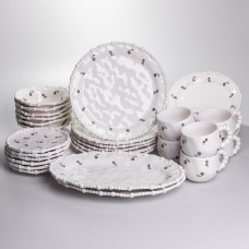 Столовий набір посуду тарілок і чашок 32 предмети на 6 персон Pearl порцеляновий YY78-4A