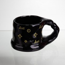 Чашка порцелянова 500 (мл) оригінальна кружка на подарунок чашка для чаю та кави Чорний FM-11B