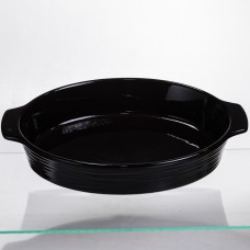 Форма для запікання овальна 36×22.5×7 (см) форма для духовки 2 літри Чорний SH1290