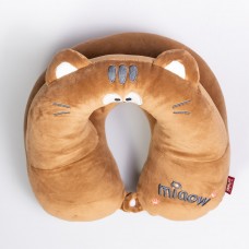 Подушка для шиї Miaow U-подібна подвійна, коричневий HP-56-27BR