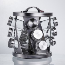 Карусель для спецій 12 баночок по 100 мл, хром HP-1368