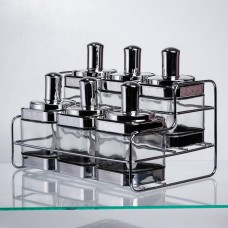 Набір банок для сипучих продуктів з ложкою 6 шт, хром HP-1341