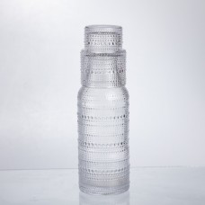 Глечик 700 мл зі склянкою 1 (шт) графин для компоту соку води лимонаду глечик для напоїв Прозорий HP-19-L1