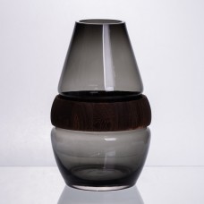 Скляна ваза з деревом кругла прозора HP-32-6