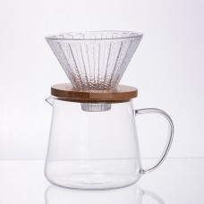 Набір заварювання для кави скляний заварник та пуровер 600 мл 64486-28