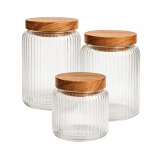 Набір банок для зберігання з бамбуковими кришками 400/600/800 мл 64486-13