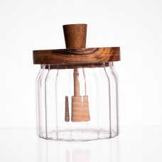 Медовниця скляна з кришкою і ложкою 320 (мл) 64486-4