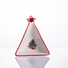 Піала новорічна з порцеляни у формі ялинки на Різдво 15×12×4 (см) HP-SDHK-15