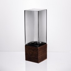 Ваза для квітів квадратная скляна 8×8×25 (см) декоративна ваза 900 (мл) із товстого скла HP-19-160-2