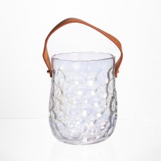 Ваза сумочка з ручкою 13×9.5×18 (см) декоративна скляна ваза для квітів 1.2 (л) Прозорий HP-19-153-6