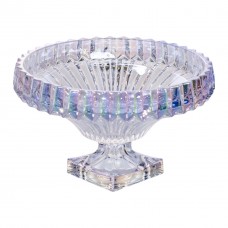 Фруктовниця скляна на ніжці Ø29 (см) кругла ваза для фруктів цукерниця Прозорий HP-19-150RB