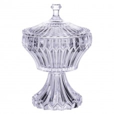 Цукерниця на ніжці з кришкою 17×27 см кругла HP-19-149RB