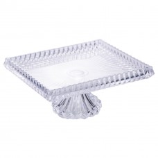 Тортівниця прямокутна на ніжці 30×25×13 (см) скляна HP-19-147
