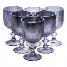Набір келихів для вина 6 (шт) по 300 (мл) на ніжці Сірий HP-19-7115G