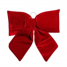 Оксамитовий бант для декору на ялинку 55×70 (см) Бордовий CR-2-1