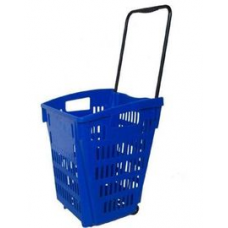 Кошик пластиковий магазинний міцний, господарський кошик для покупок і товарів 52х37х90 см HP-45-16