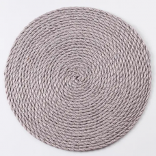 Серветка сервірувальна на стіл Ø37 (см) кругла під тарілки і столові прибори Сірий HP-35-3G