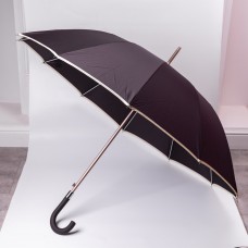 Класична парасолька-тростина з чохлом напівавтомат з поліестеру міцна надійна 12 спиць діаметр 120 см Фіолетовий HP-23-16V