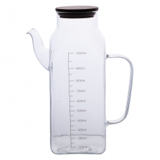 Ємність для олії та оцту з бамбуковою кришкою 1 літр HP-34-2