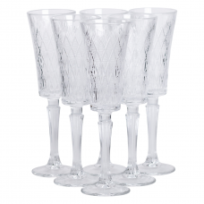 Набір келихів для шампанського 6 шт 200 мл скляні на ніжці HP-19-126